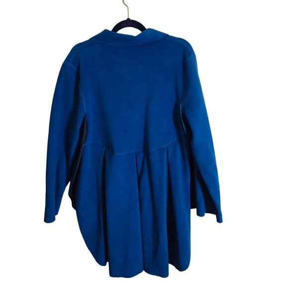 Great Cavalier NWT Reversible Fleece High Low Unique Cape Jacket Size M - Picture 3 of 8